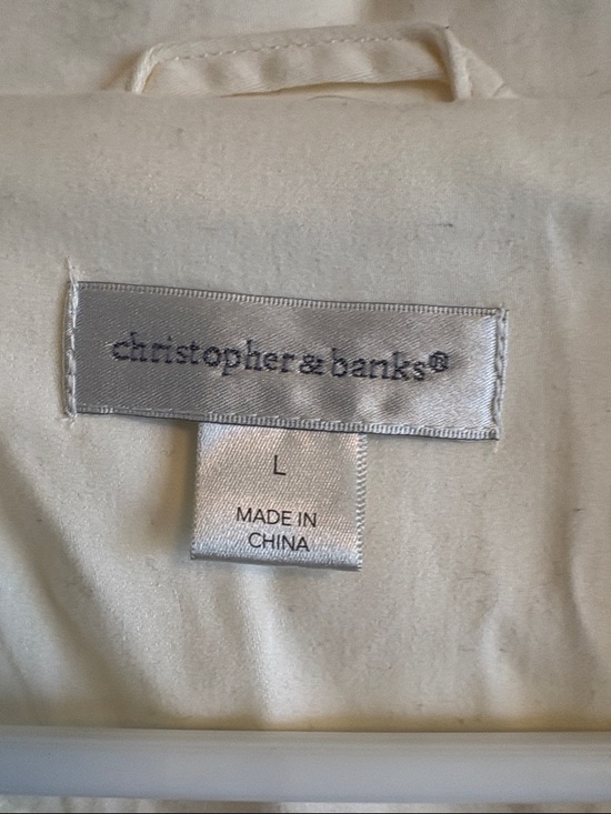 Christopher & Banks Cream Tailored Button-Front Blazer - Picture 2 of 4